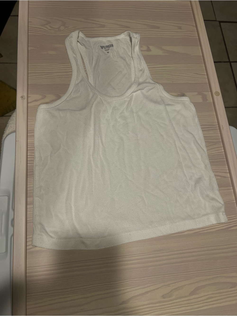 Splits59 Cream Racerback Tank - Picture 2 of 2
